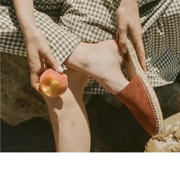 Doen Brown Suede Leather Isola Mule Slip On Flats Size eur 38 usa 7.5 - Picture 2 of 4